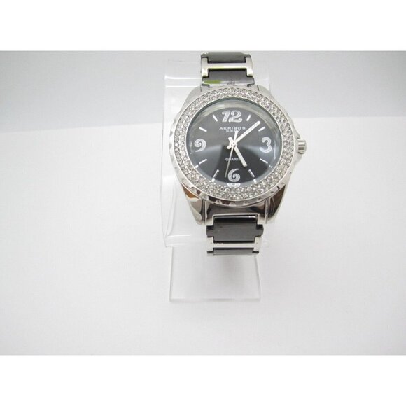 Women Akribos XXIV Crystal Cermaic Quartz WR Analog 42mm Dial Round Watch (G298) - Picture 5 of 11